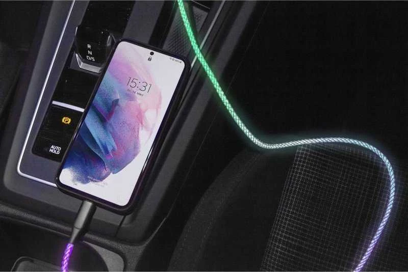Ansmann USB-A / USB-C laidas su LED apšvietimu 100 cm 1700-0158
