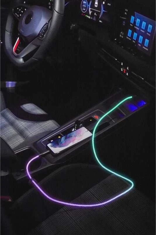 Ansmann USB-A / USB-C laidas su LED apšvietimu 100 cm 1700-0158