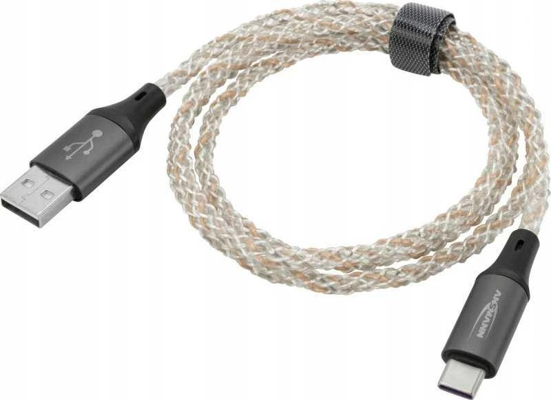 Ansmann USB-A / USB-C laidas su LED apšvietimu 100 cm 1700-0158