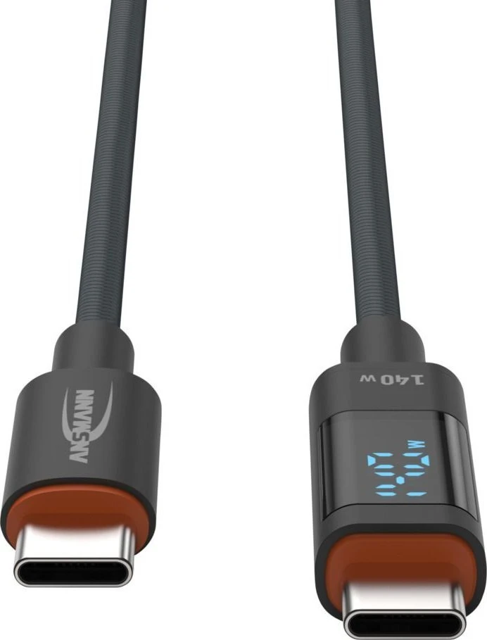 Kabelis USB Ansmann USB-C/USB-C 1700-0176 1.2 m 140 W Antracyt
