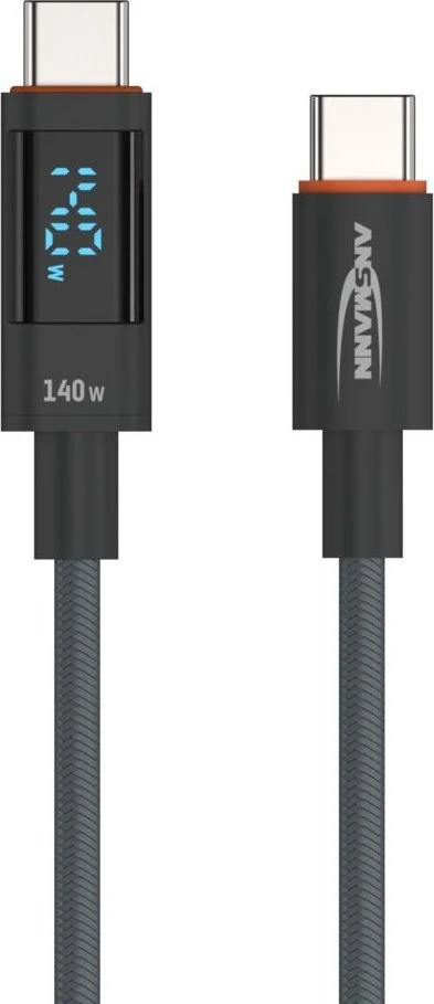 Kabelis USB Ansmann USB-C/USB-C 1700-0176 1.2 m 140 W Antracyt