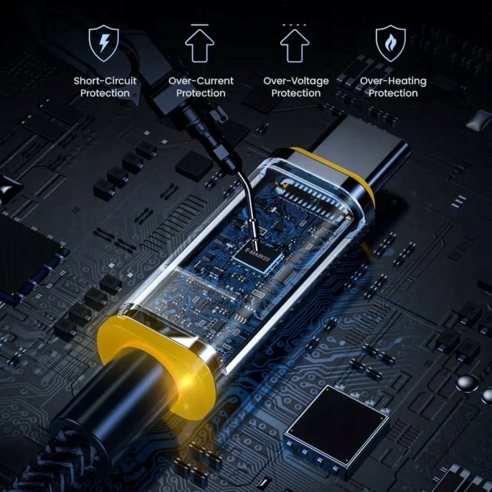 USB kabelis AOHI MAGLINE+ USB-C su LED ekranu 140 W 1,2 m (AOC-L010)