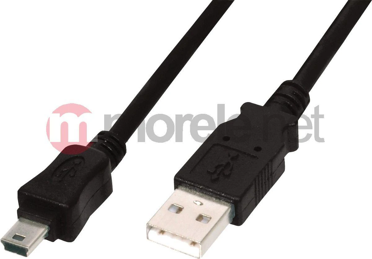 Assmann Electronic DIGITUS USB 2.0 jungties kabelis tipas A - mini B 5pin M/M 1.0m USB 2.0 conform bl