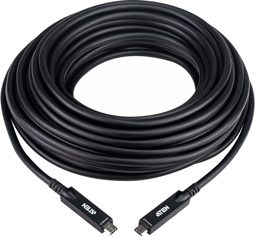 Kabelis USB Aten UE3415F USB-C Ultra HD Active Optical 15 m 15 Gbit/s 60 W Juodas (UE3415F-AT)