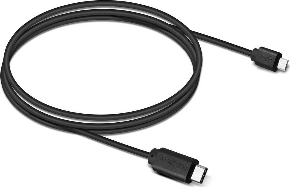 AVACOM DUOMENŲ IR ĮKROVIMO KABELAS USB TYPE-C - MICRO USB, 100cm, Juodas