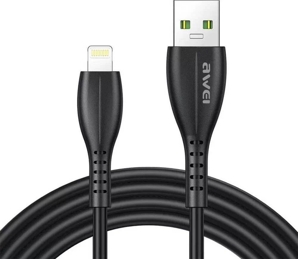AWEI CL-115L USB į Lightning Kabelis juodos spalvos