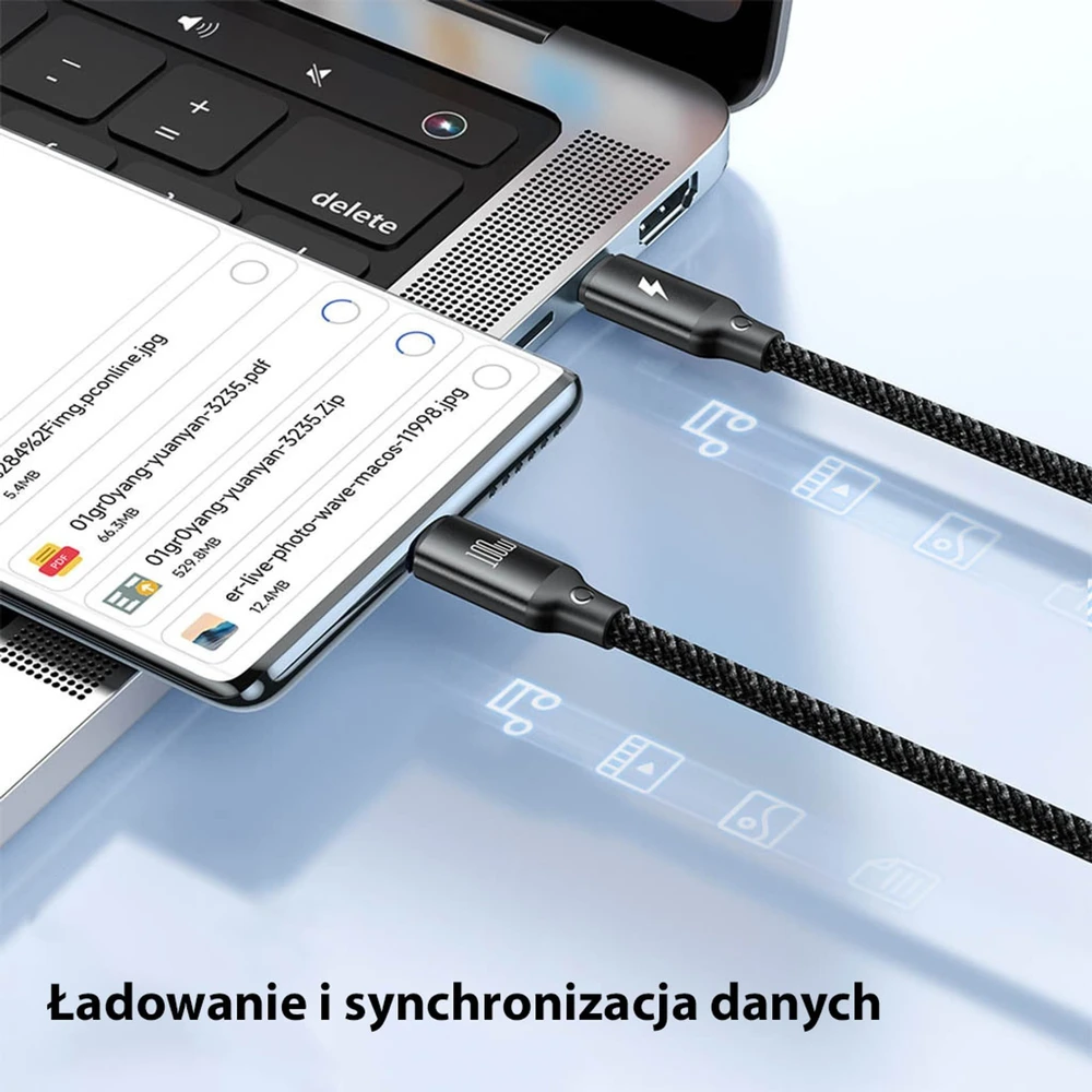 AWEI CL-975 usb-c/lightning/mico3in1 kabelis juodos spalvos