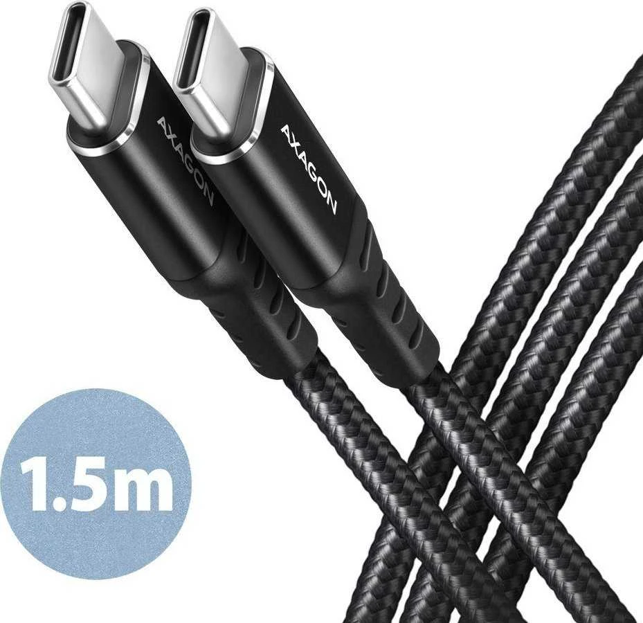 AXAGON | Duomenų ir įkrovimo laidas, 1,5 m | BUCM-CM15AB | USB C tipo į USB C tipo