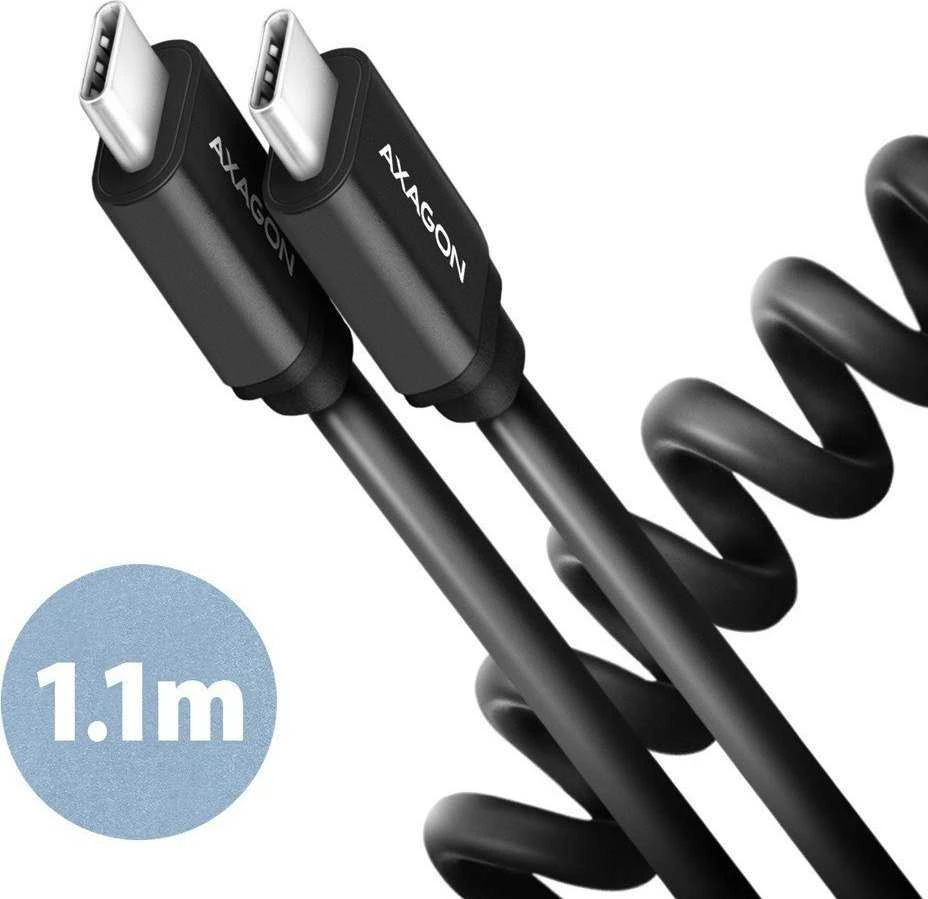 AXAGON | Duomenų ir įkrovimo laidas, 1,1 m | BUCM-CM20TB | USB C tipo į USB C tipo