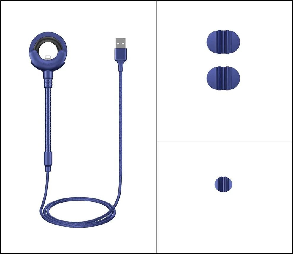 Kabelis USB Baseus USB-A - Lightning 0.8 m Mėlyna (BRA007131)
