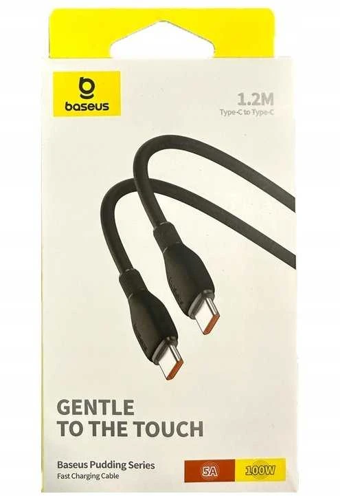 Baseus Pudding serijos USB-C laidas - USB-C 100W 1.2m - Juodas