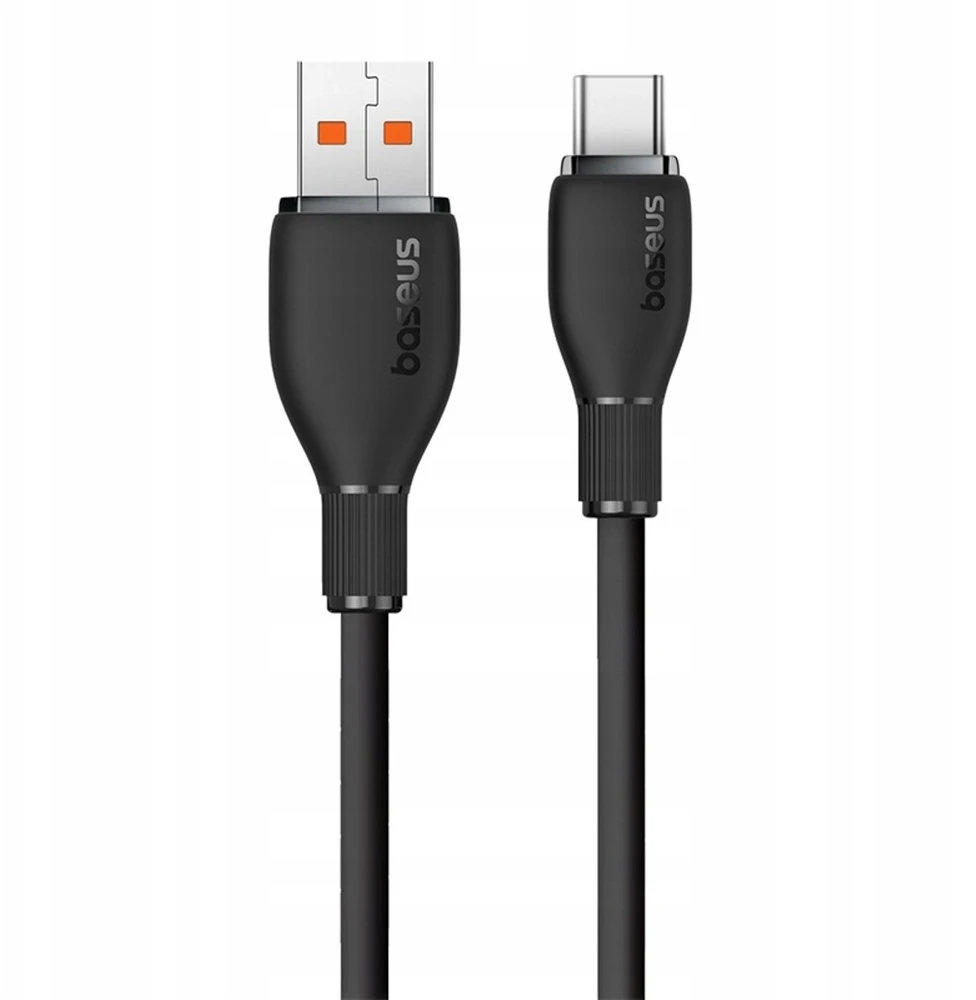 Baseus Pudding serijos 100W USB-A - USB-C kabelis 2m - Juodas
