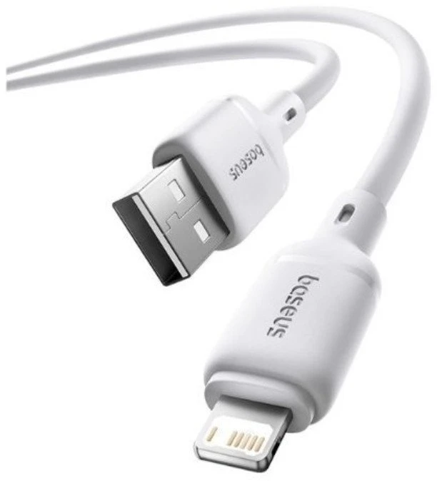 Kabelis USB Baseus USB-A - Lightning 1 m Baltas (P10377702213-00)