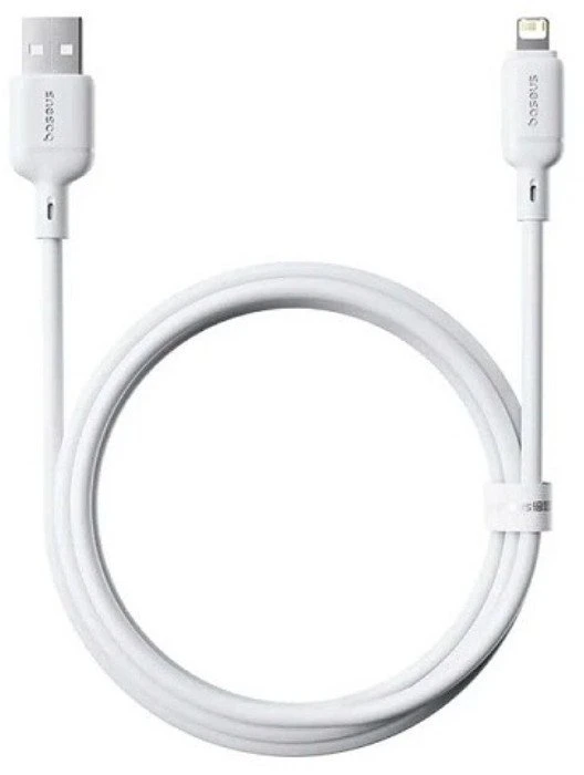 Baseus Silky serijos įkrovimo laidas USB į iPhone 2.4A 2m baltas