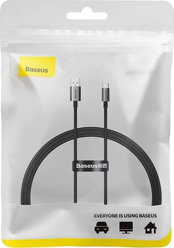 USB laidas per USB-C Baseus Superior 100W 1m (juodas)
