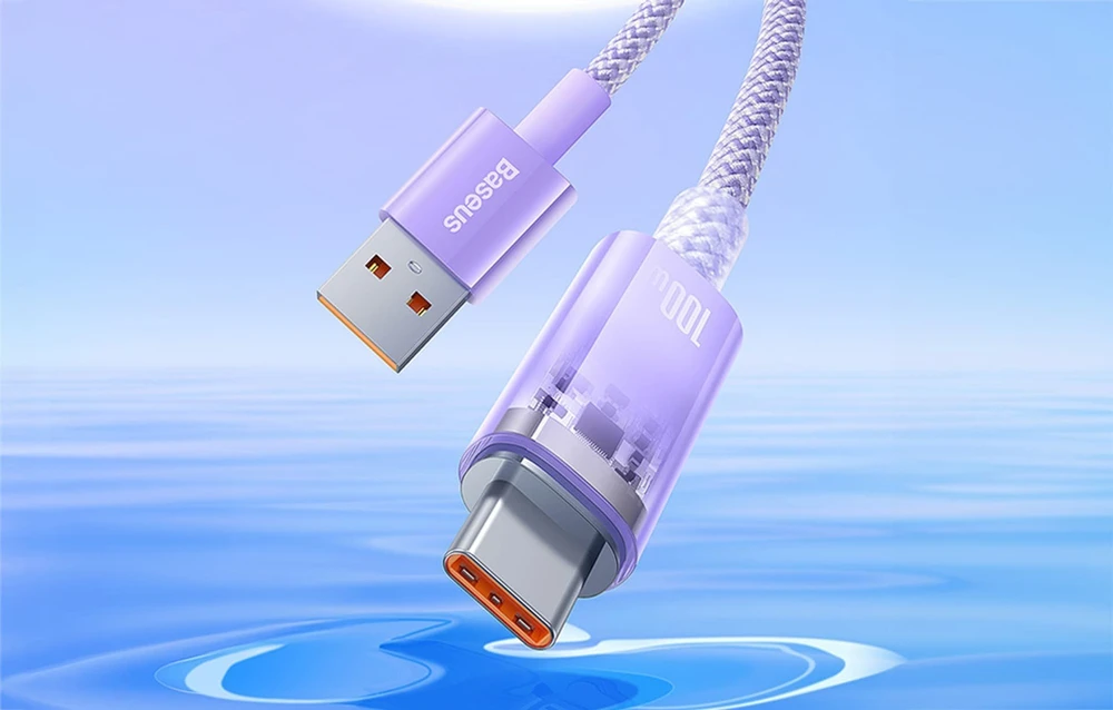 Greitas įkrovimas USB-C Baseus Flash, QC 3.0, Huawei SCP, Samsung AFC, 5A, 1m (žalia)