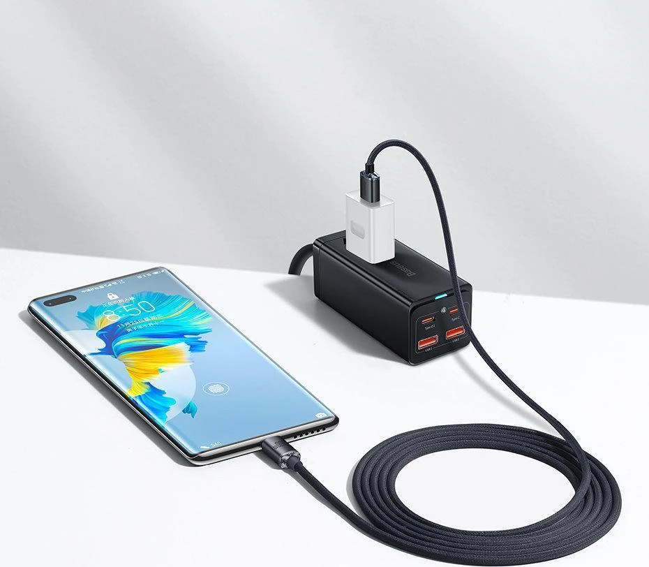 Baseus Crystal USB - USB-C laidas 100W 1.2m - Juodas