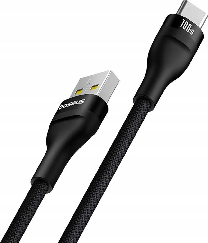 Įkrovimo kabelis Baseus Flash 2 USB į USB-C 100W, 2m (juodas)