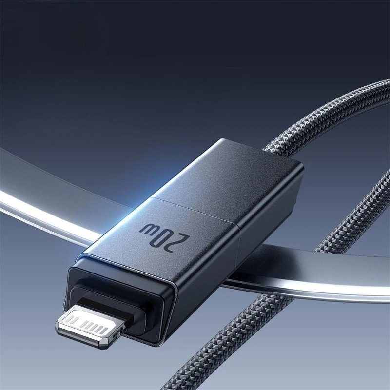 Kabelis Baseus Versatile 60W USB-C - USB-C su adapterami USB-A i Lighting 1m - juoda