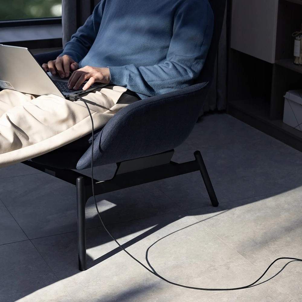 Kabelis Baseus Versatile 60W USB-C - USB-C su adapterami USB-A i Lighting 1m - juoda