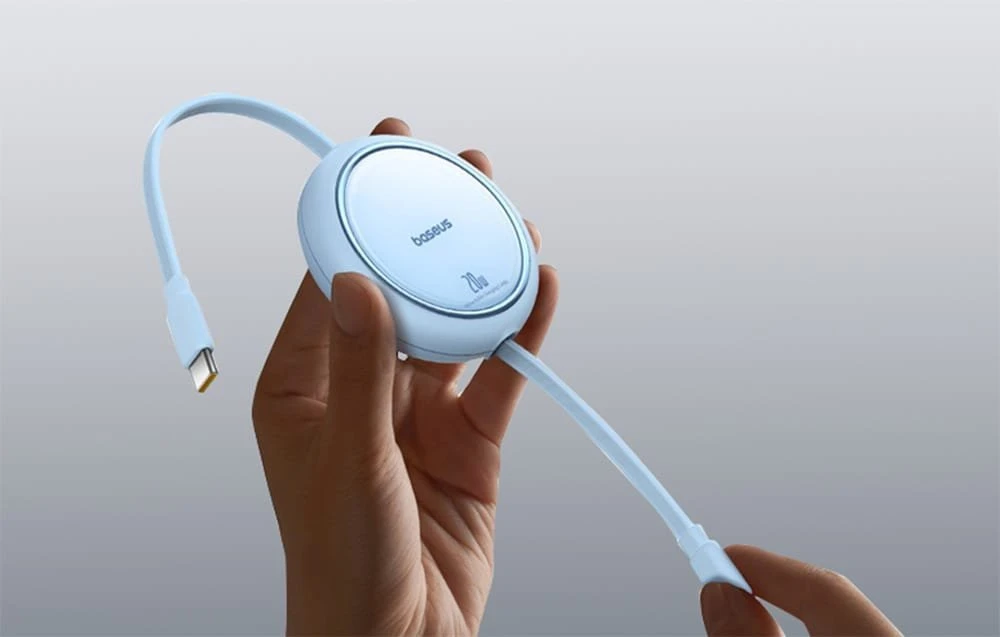 USB kabelis Baseus Free2Pull USB-C iki iP 20W 1m (mėlynas)