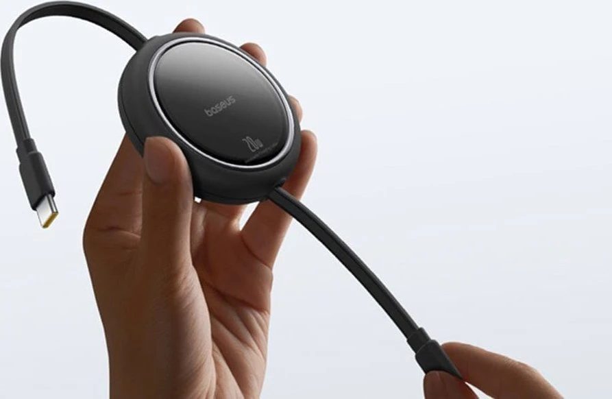 USB kabelis Baseus Free2Pull USB-C iki iP 20W 1m (juodas)