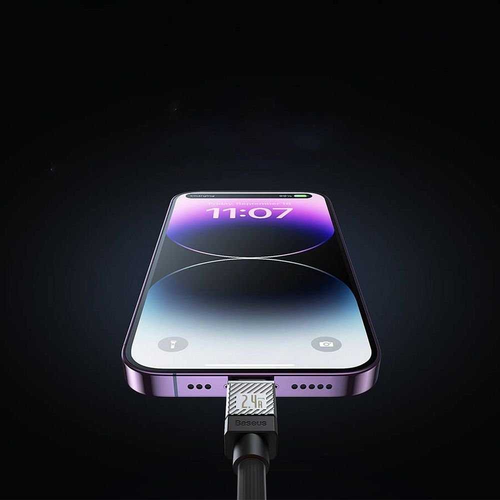 Baseus kabelis CoolPlay USB-C - Lightning 1m 20W juodos spalvos