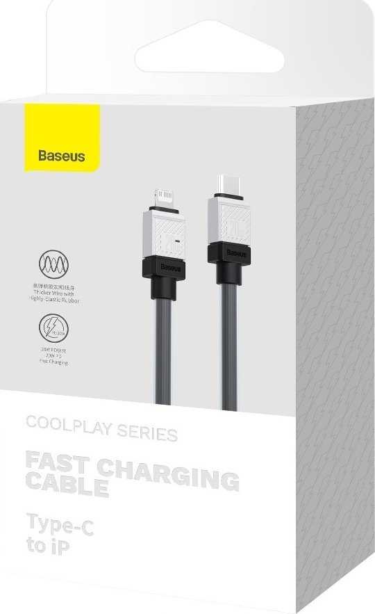 Baseus kabelis CoolPlay USB-C - Lightning 1m 20W juodos spalvos