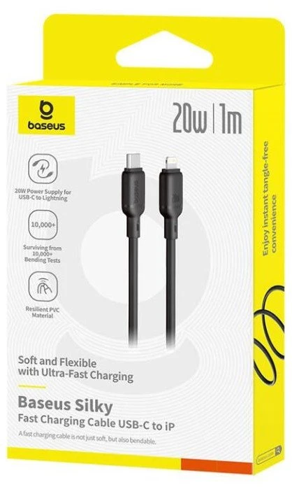 Kabelis USB Baseus USB-C - Lightning 1 m Juodas (P10377700113-00)