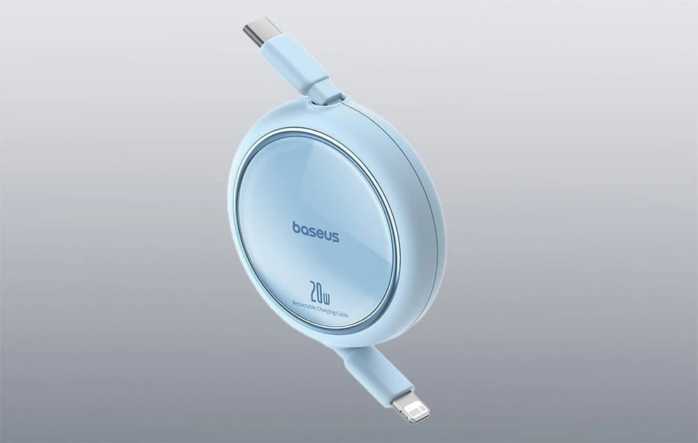 USB kabelis Baseus Free2Pull USB-C iki iP 20W 1m (mėlynas)