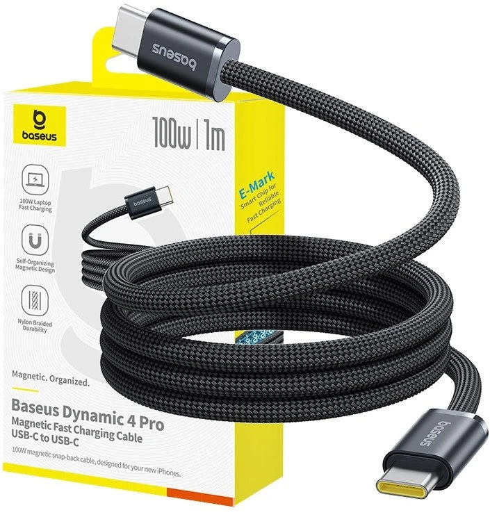 Baseus Dynamic 4 Pro Fast USB-C kabelis - USB-C 100W 1m - Juodas