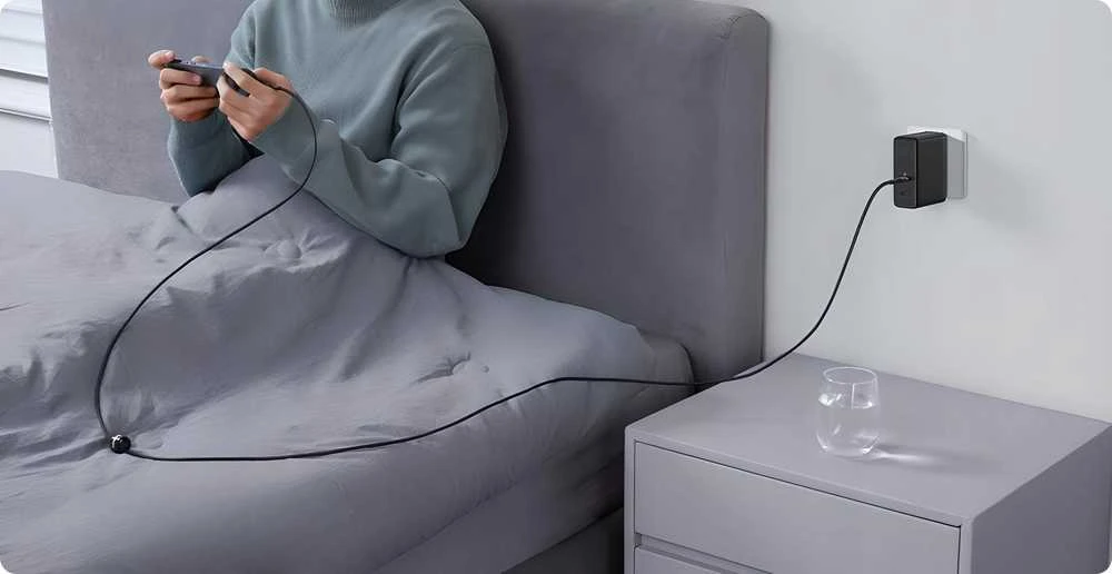 Kabelis Baseus Cafule USB-C į USB-C 100W, 1m, 2 vnt (raudona juoda, pilka juoda)