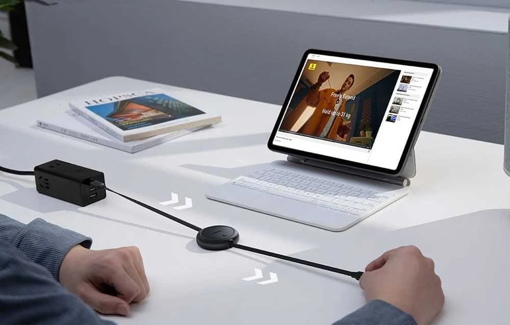 Baseus Free2Pull Mini USB-C į USB-C USB laidas, 60 W, 1, (juodas)