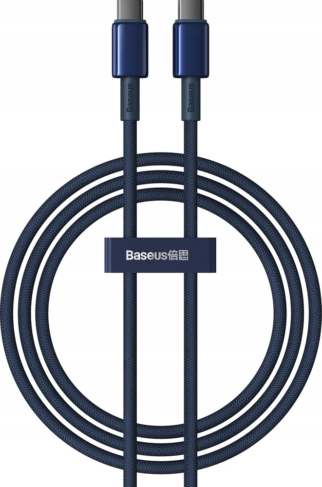 Laidas iš USB-C į USB-C Baseus Tungsten Gold, 100 W, 1 m (mėlynas)