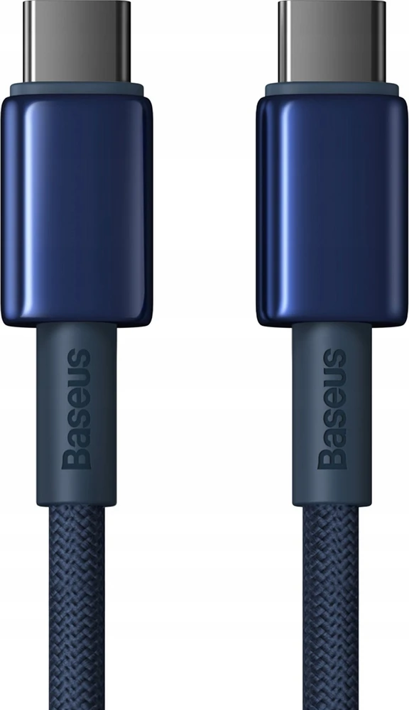 Laidas iš USB-C į USB-C Baseus Tungsten Gold, 100 W, 1 m (mėlynas)
