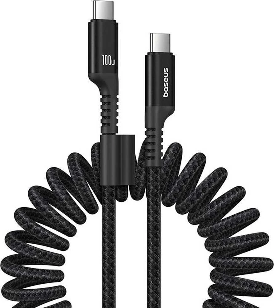 Greito įkrovimo laidas USB-C į USB-C Baseus Fish-Eye 100W, 1m (juodas)