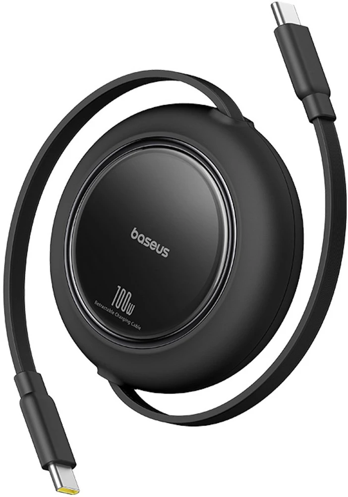 Kabelis USB C - USB C 1.5m 100W suvyniojamas juodas Free2Pull BASEUS