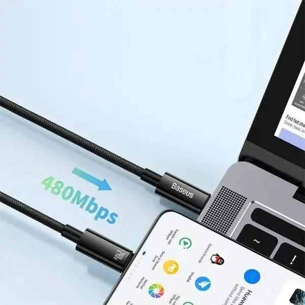 USB-C į USB-C laidas Baseus Tungsten Gold 240W 2 m (juodas)
