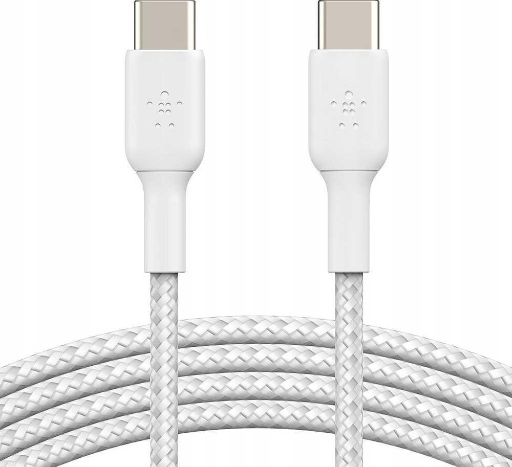 Belkin BOOSTCHARGE GEFLOCHTENES USB-C/CABLE-BRAIDED 2M Baltas