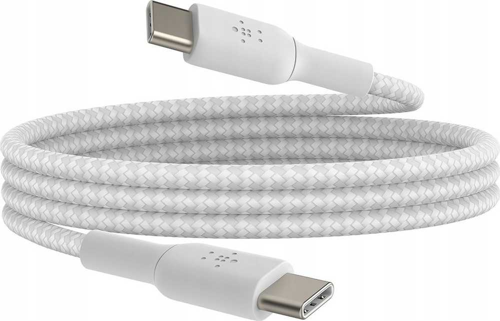 Belkin BOOSTCHARGE GEFLOCHTENES USB-C/CABLE-BRAIDED 2M Baltas