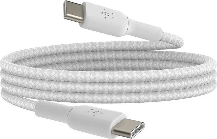 Belkin USB-C - USB-C pintas PVC/Baltas 1M dvigubas paketas