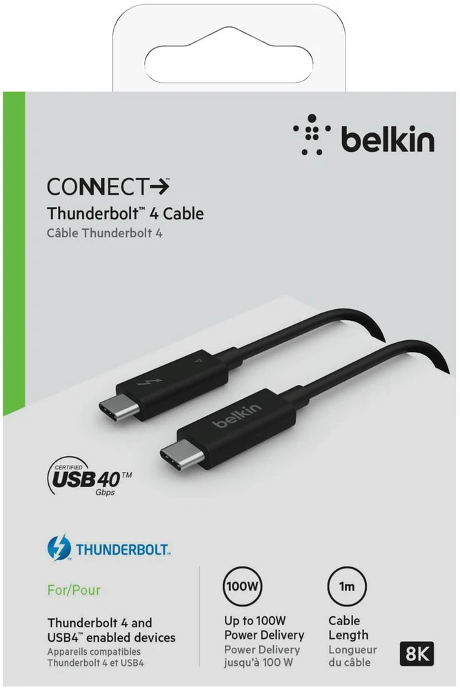 Kabelis USB Belkin USB-C - USB-C 1 m Juodas (INZ003bt1MBK)