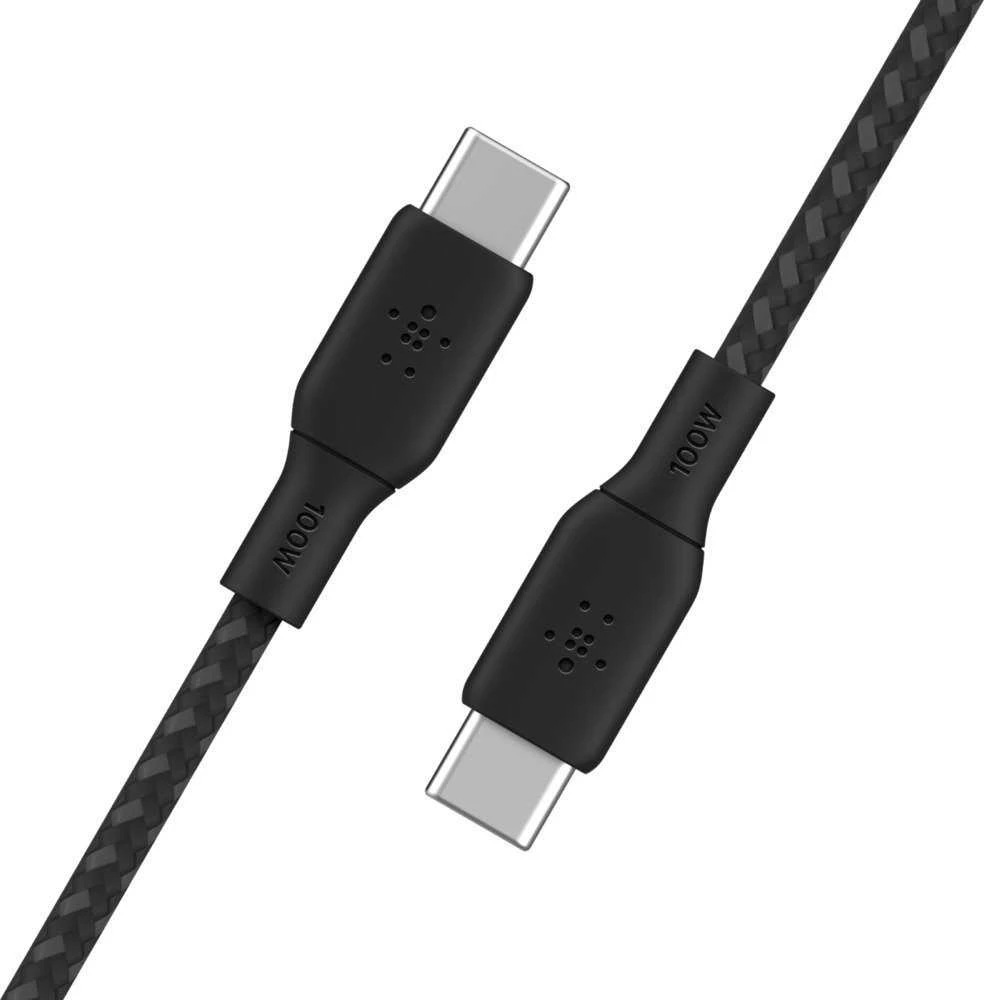 BELKIN BRAIDED USB-C/USB-C/KABELIS PALAIKIA GREITĄ ĮKROVIMĄ