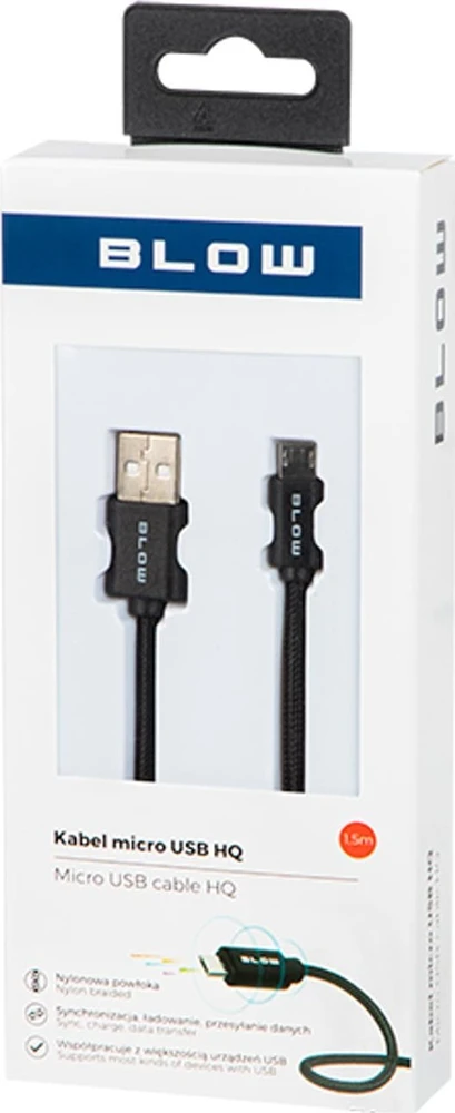 Blow USB A - micro B jungtis 1,5 m