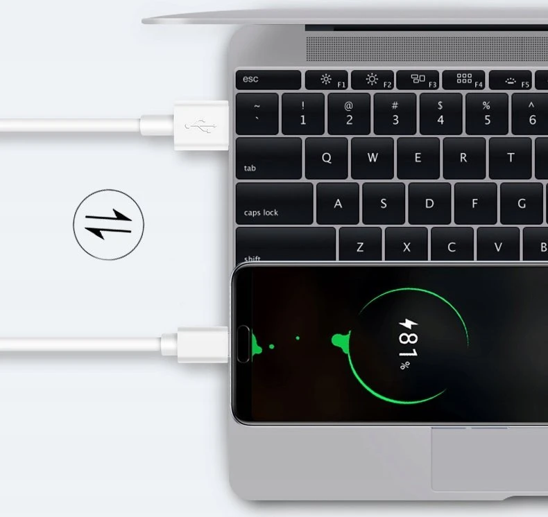 „Blow“ USB 2.0 A - USB-C jungtis 1,5 m, balta