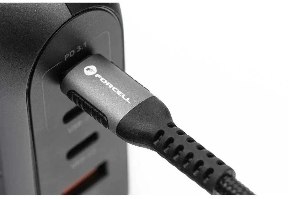USB C - Lightning laidas Forcell F-Energy PD 3A 27W Cafule 2 m C259 juodas