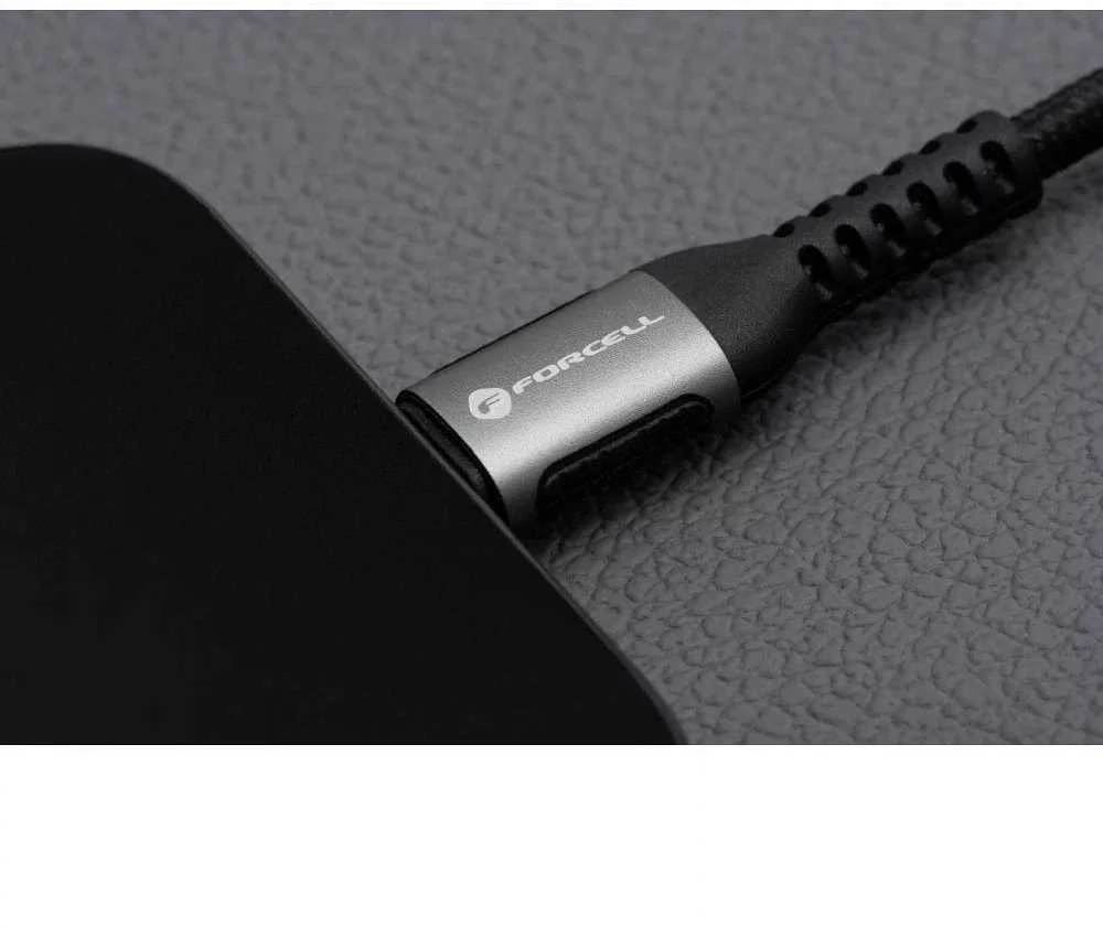 USB C - Lightning laidas Forcell F-Energy PD 3A 27W Cafule 2 m C259 juodas