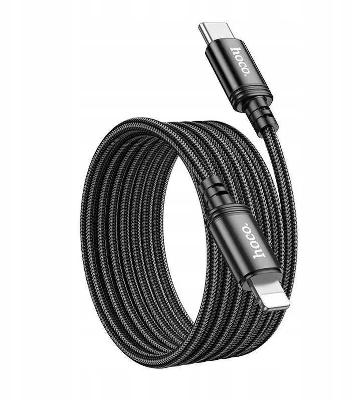 Cable USB C į Lightning Hoco PD 27W 2 m X89 juodas