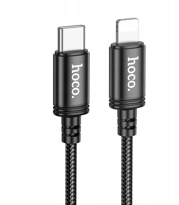 Cable USB C į Lightning Hoco PD 27W 2 m X89 juodas