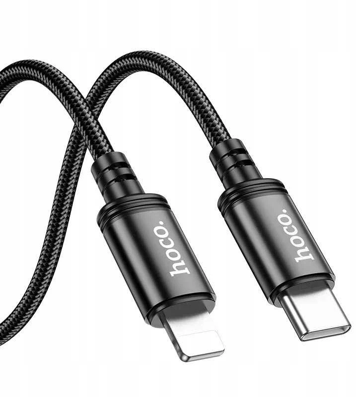 Cable USB C į Lightning Hoco PD 27W 2 m X89 juodas